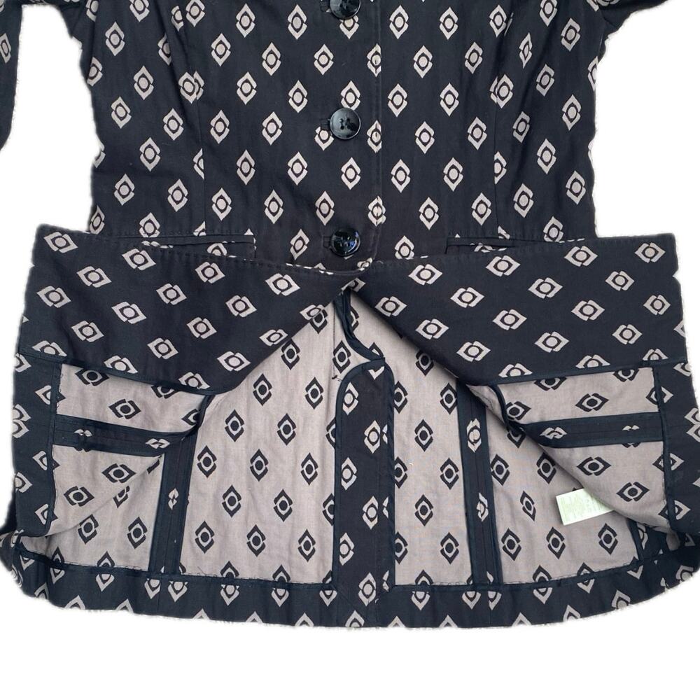 Sigrid Olsen Moroccan Geometric Leaf Print Blazer… - image 8